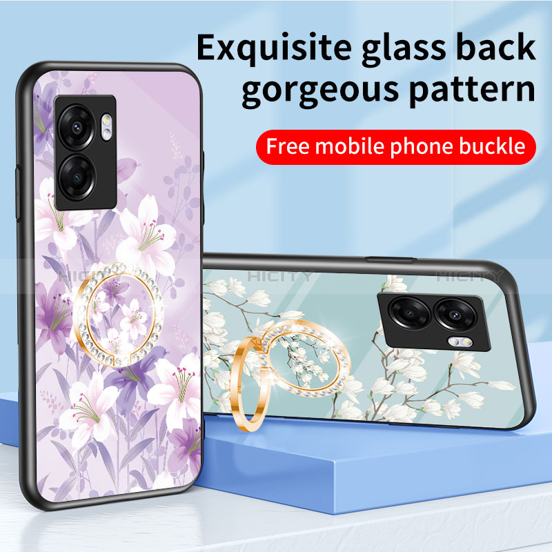 Custodia Silicone Gel Laterale Fiori Specchio Cover S01 per Realme Q5i 5G