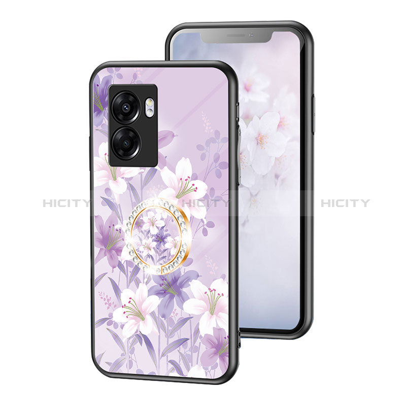 Custodia Silicone Gel Laterale Fiori Specchio Cover S01 per Realme Q5i 5G