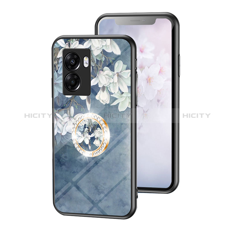 Custodia Silicone Gel Laterale Fiori Specchio Cover S01 per Realme Q5i 5G