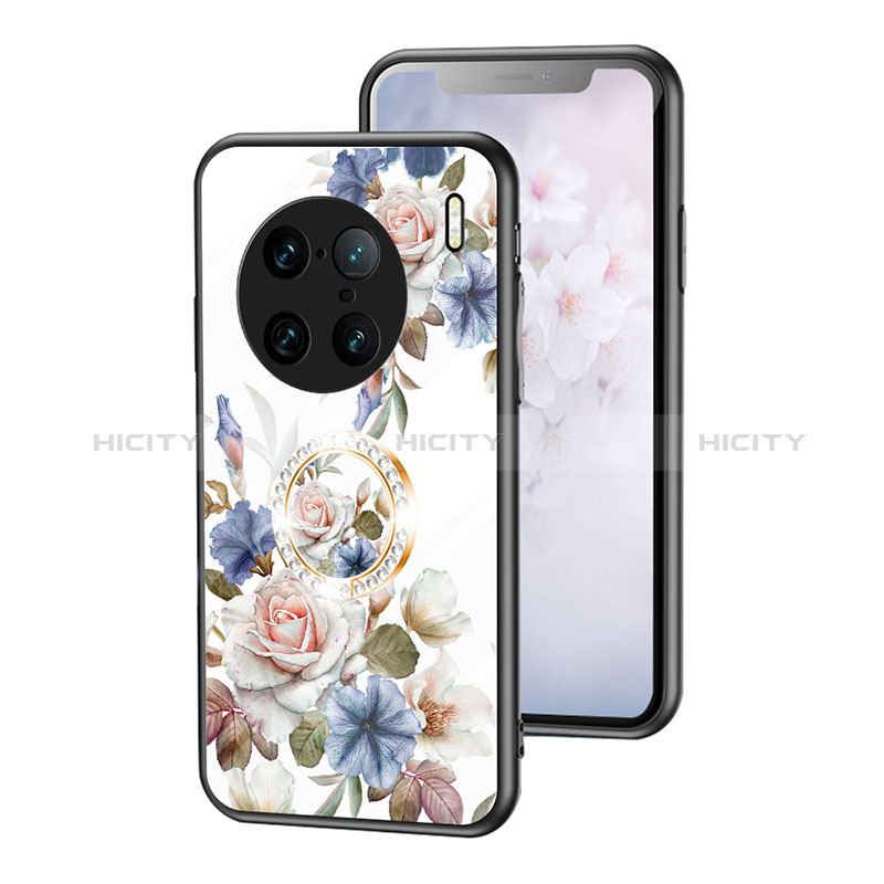 Custodia Silicone Gel Laterale Fiori Specchio Cover S01 per Vivo X90 Pro+ Plus 5G