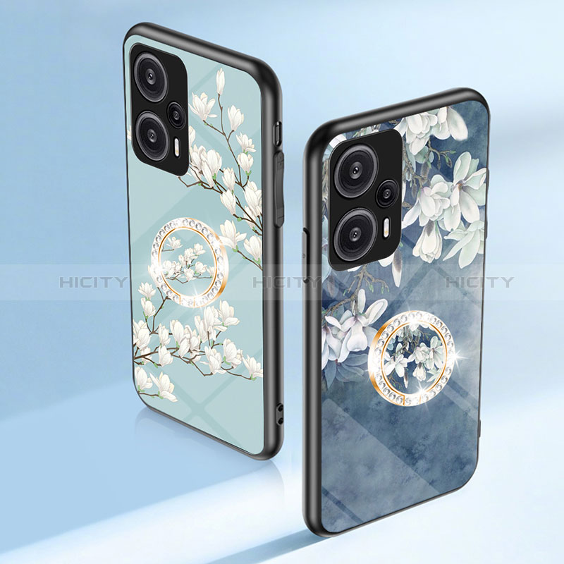 Custodia Silicone Gel Laterale Fiori Specchio Cover S01 per Xiaomi Poco F5 5G