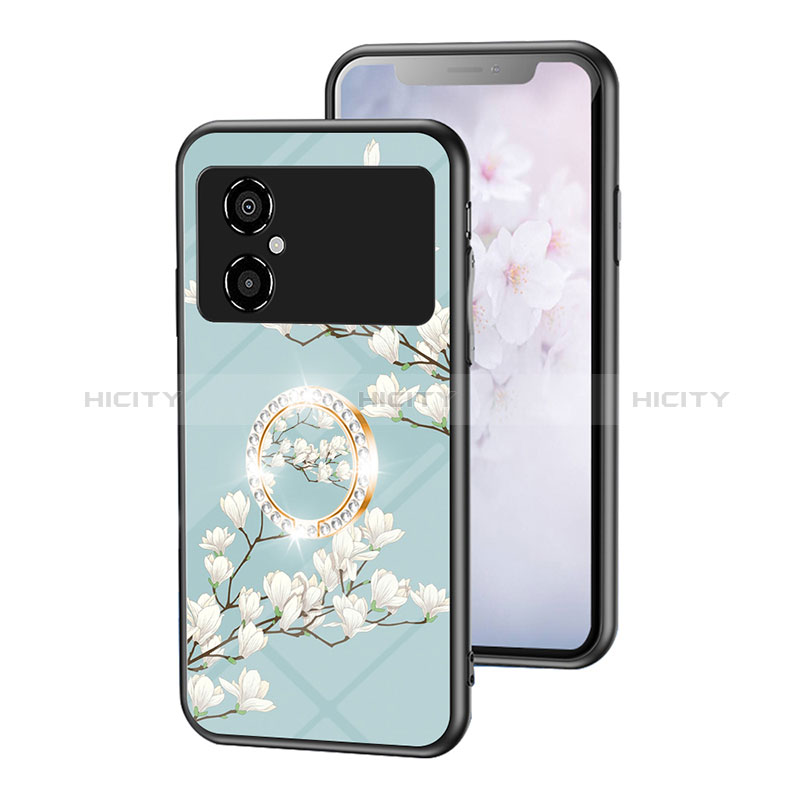 Custodia Silicone Gel Laterale Fiori Specchio Cover S01 per Xiaomi Poco M4 5G