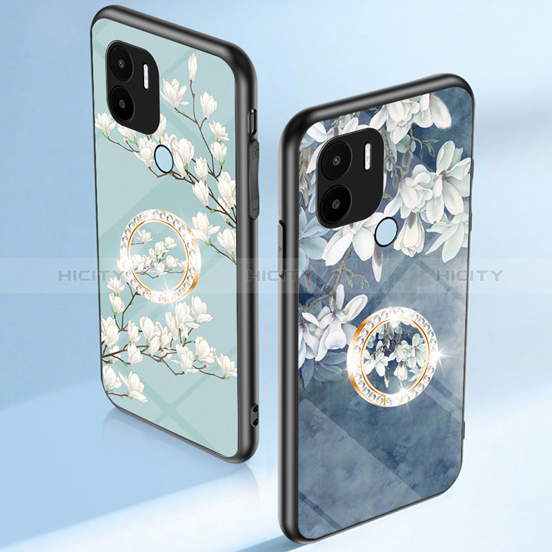 Custodia Silicone Gel Laterale Fiori Specchio Cover S01 per Xiaomi Redmi A1 Plus