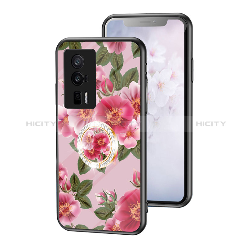 Custodia Silicone Gel Laterale Fiori Specchio Cover S01 per Xiaomi Redmi K60 5G