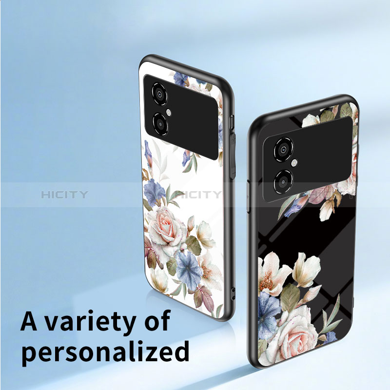 Custodia Silicone Gel Laterale Fiori Specchio Cover S01 per Xiaomi Redmi Note 11R 5G