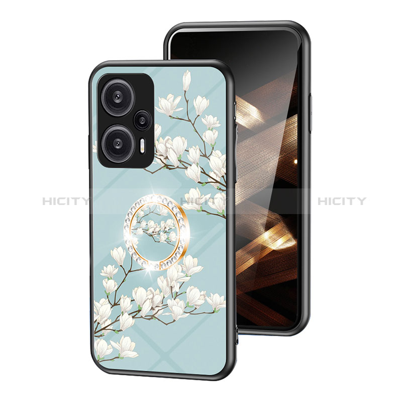 Custodia Silicone Gel Laterale Fiori Specchio Cover S01 per Xiaomi Redmi Note 12 Turbo 5G