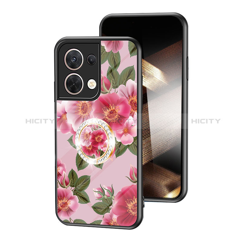 Custodia Silicone Gel Laterale Fiori Specchio Cover S01 per Xiaomi Redmi Note 13 Pro 5G