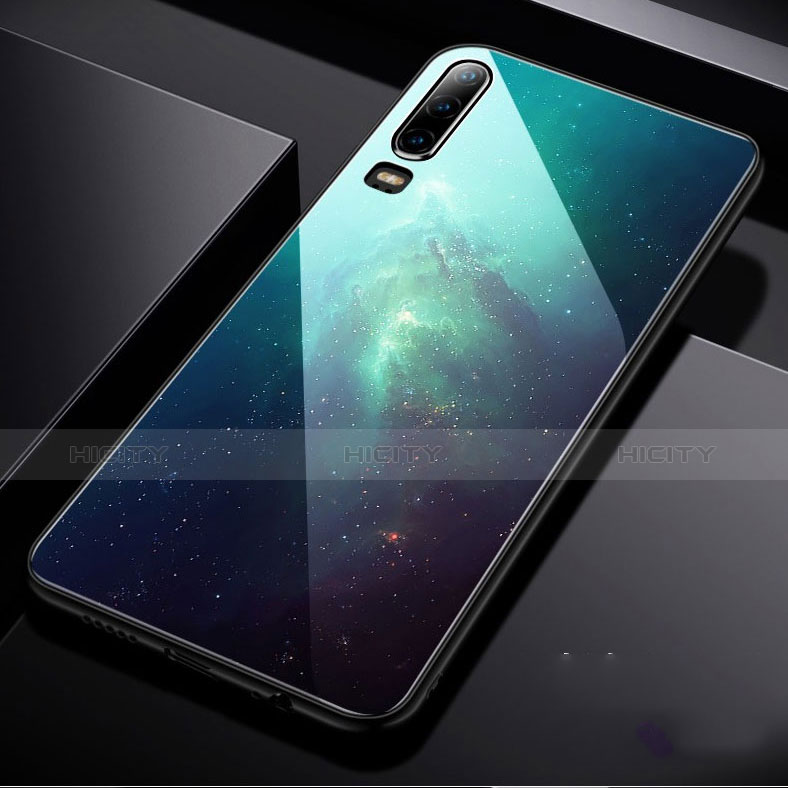 Custodia Silicone Gel Laterale Mistica Luna Stelle Specchio Cover per Huawei P30