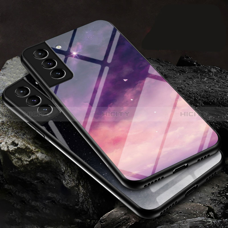 Custodia Silicone Gel Laterale Mistica Luna Stelle Specchio Cover S01 per Samsung Galaxy S24 Plus 5G