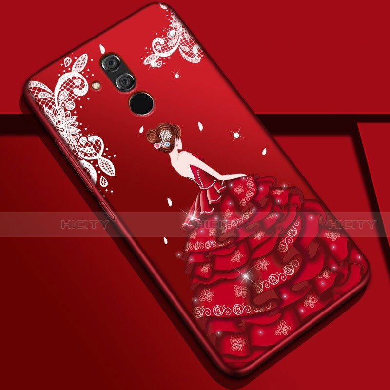 Custodia Silicone Gel Morbida Abito Ragazza Cover H02 per Huawei Mate 20 Lite