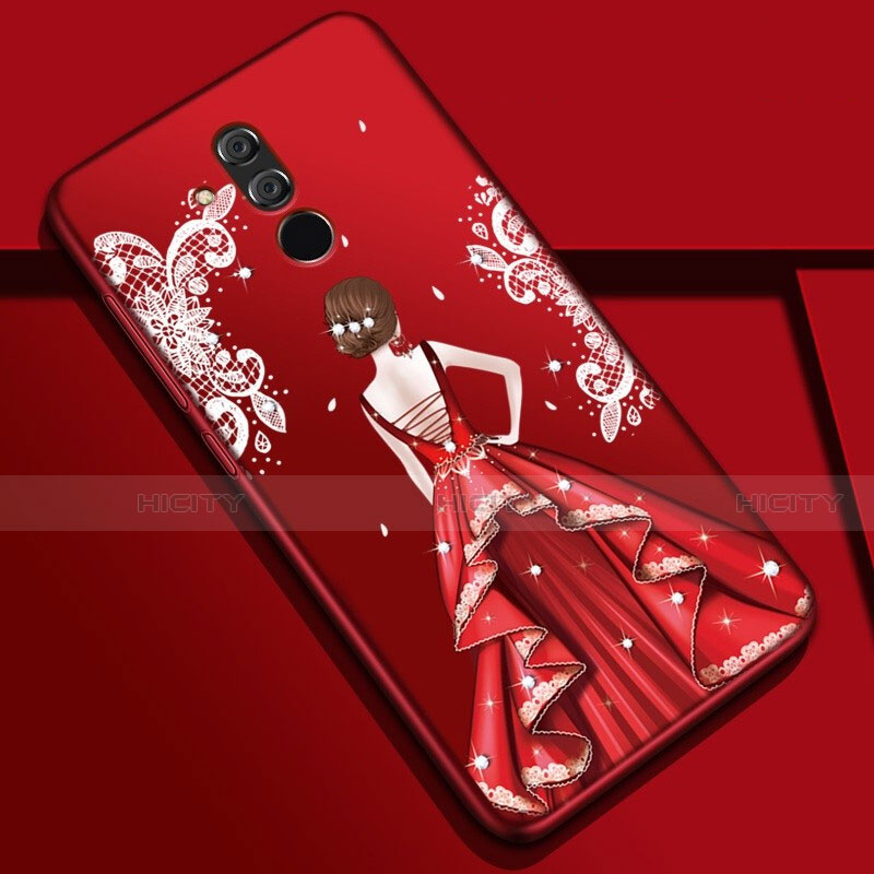 Custodia Silicone Gel Morbida Abito Ragazza Cover H02 per Huawei Mate 20 Lite