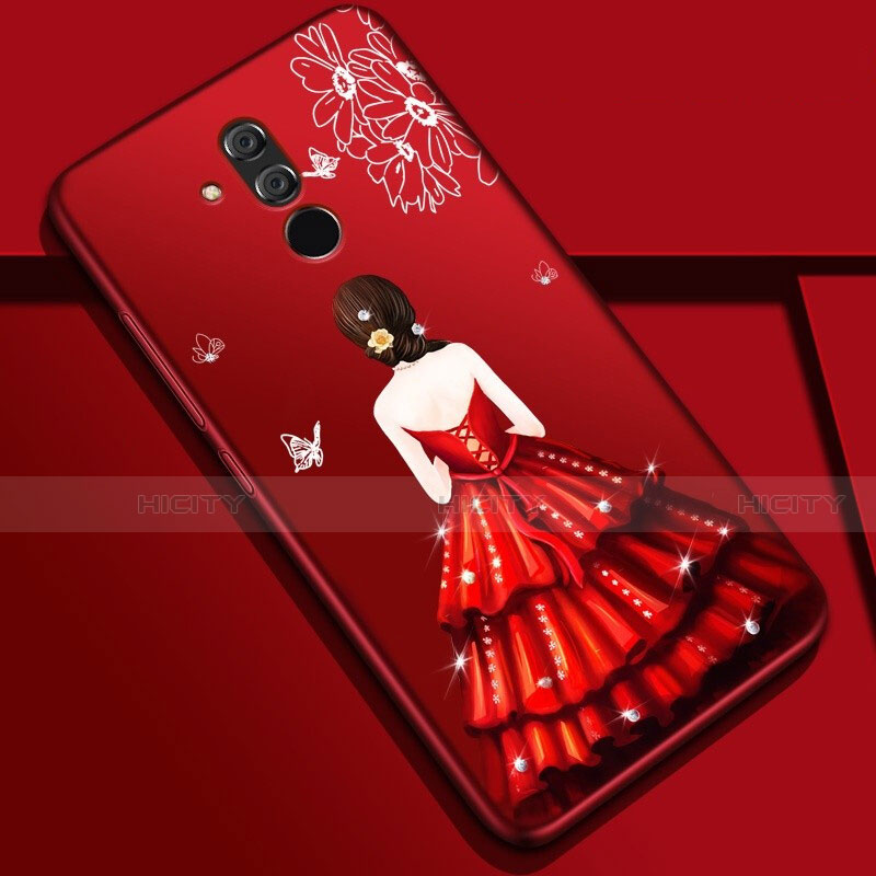 Custodia Silicone Gel Morbida Abito Ragazza Cover H02 per Huawei Mate 20 Lite