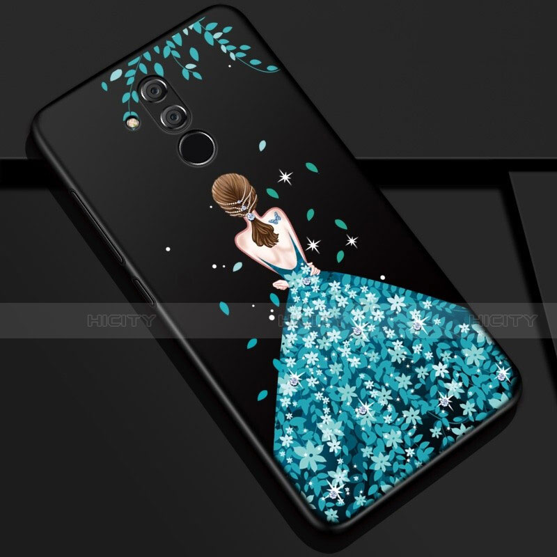 Custodia Silicone Gel Morbida Abito Ragazza Cover H02 per Huawei Mate 20 Lite