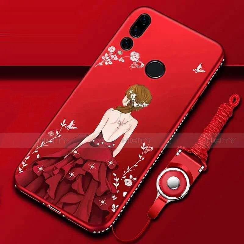 Custodia Silicone Gel Morbida Abito Ragazza Cover K01 per Huawei Honor 20i