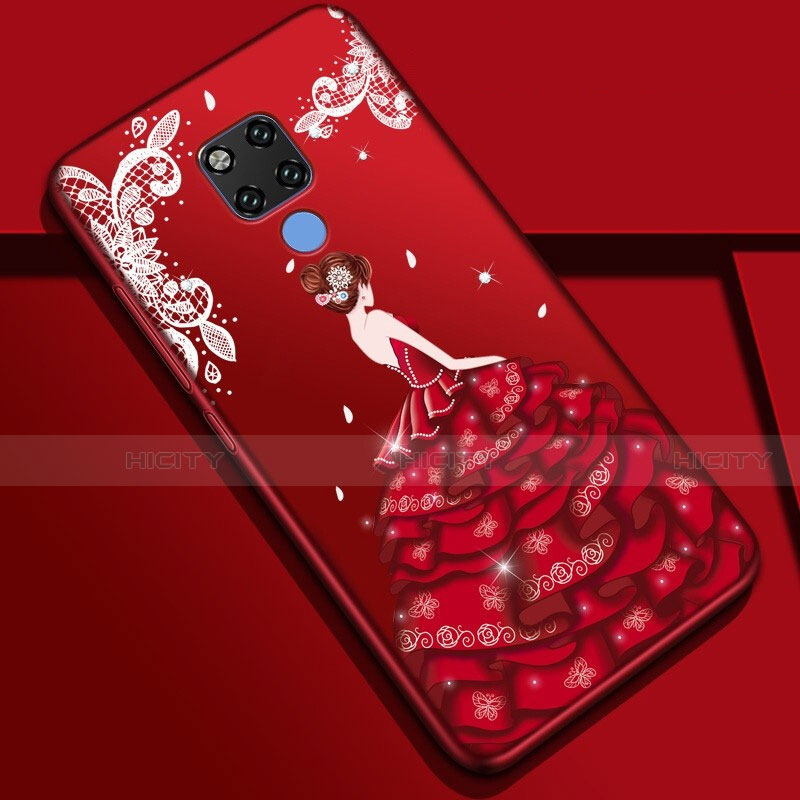 Custodia Silicone Gel Morbida Abito Ragazza Cover K01 per Huawei Mate 20