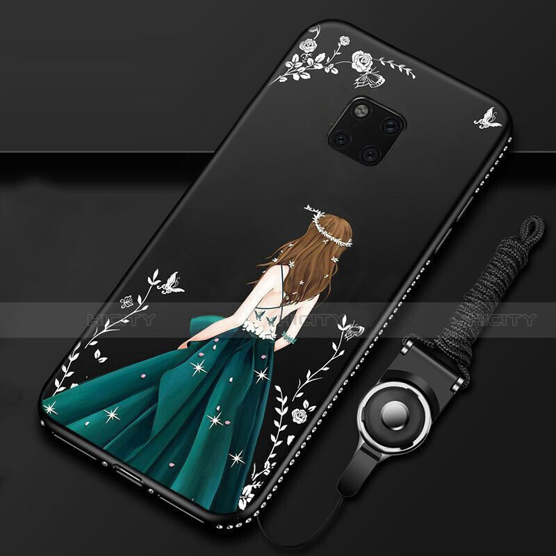 Custodia Silicone Gel Morbida Abito Ragazza Cover K01 per Huawei Mate 20 Pro