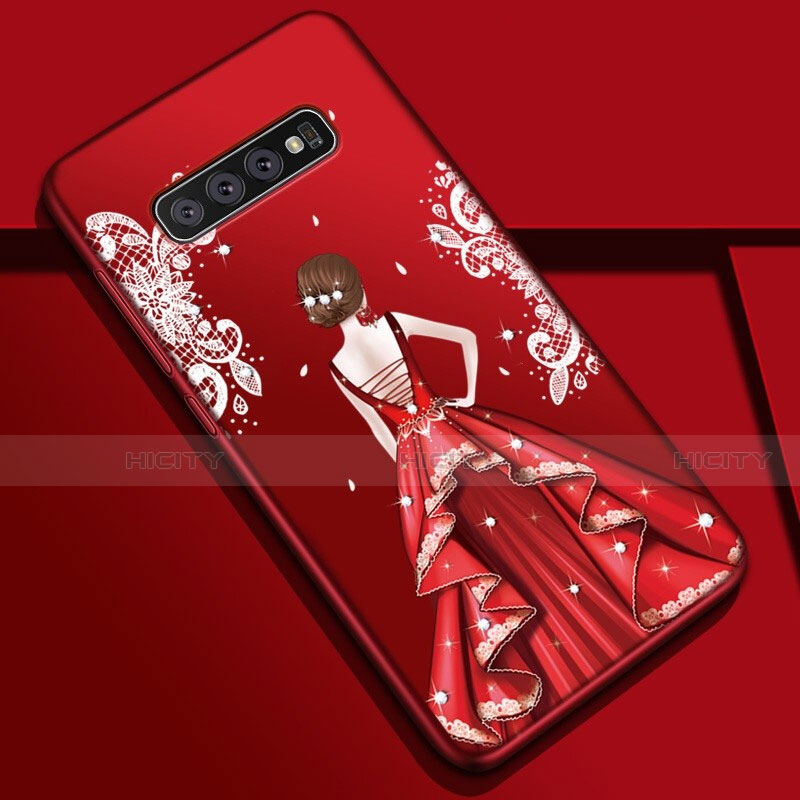 Custodia Silicone Gel Morbida Abito Ragazza Cover K01 per Samsung Galaxy S10 5G