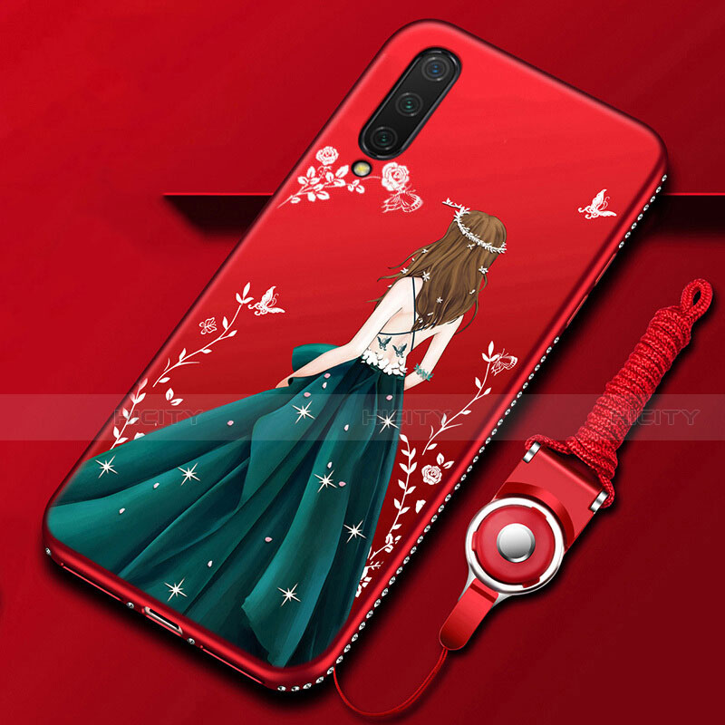 Custodia Silicone Gel Morbida Abito Ragazza Cover K01 per Xiaomi Mi A3