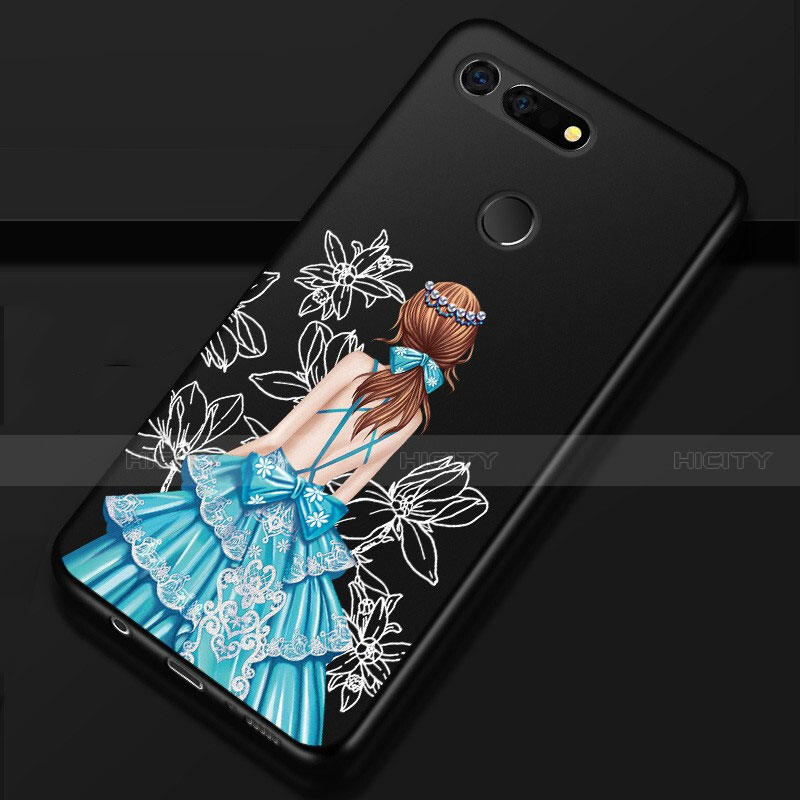 Custodia Silicone Gel Morbida Abito Ragazza Cover K02 per Huawei Honor V20