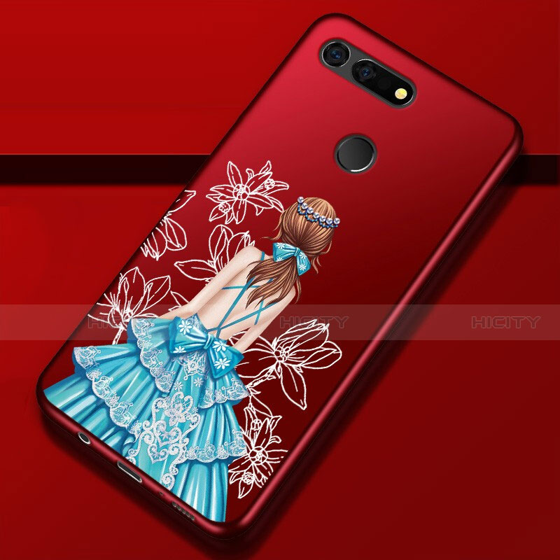 Custodia Silicone Gel Morbida Abito Ragazza Cover K02 per Huawei Honor View 20