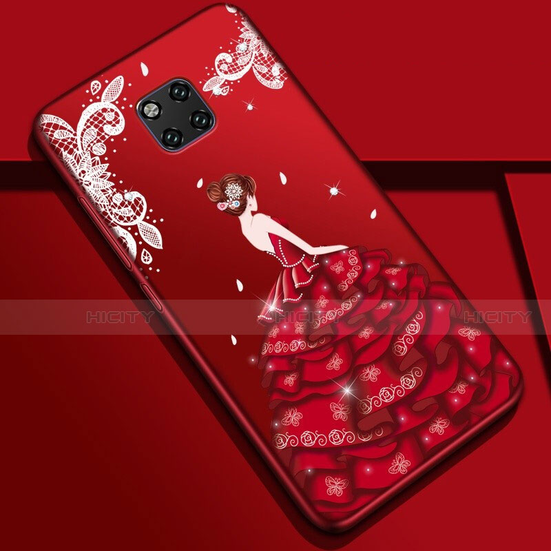 Custodia Silicone Gel Morbida Abito Ragazza Cover K02 per Huawei Mate 20 Pro