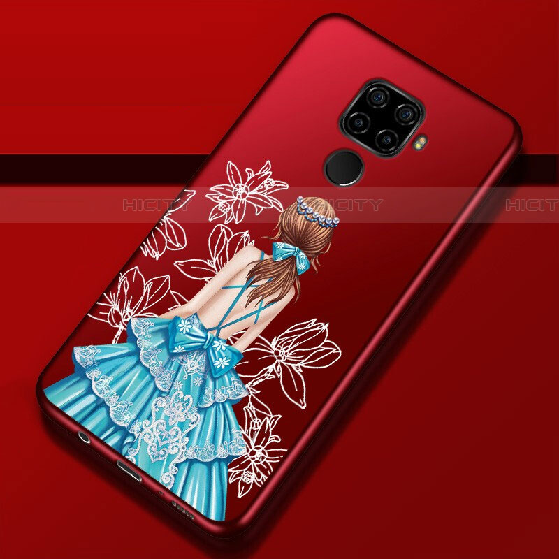 Custodia Silicone Gel Morbida Abito Ragazza Cover per Huawei Mate 30 Lite