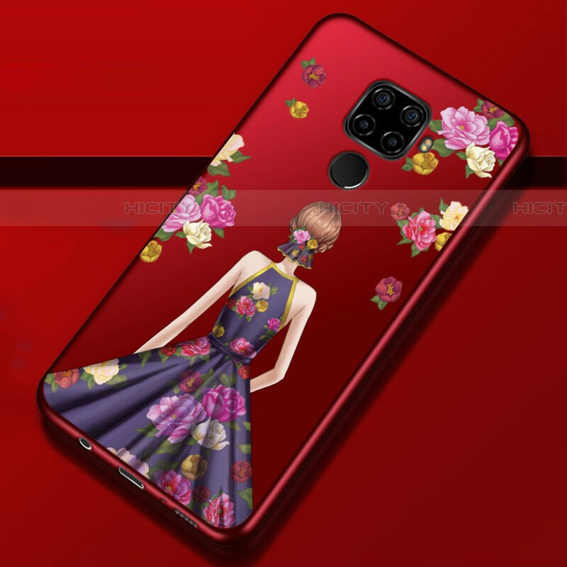 Custodia Silicone Gel Morbida Abito Ragazza Cover per Huawei Mate 30 Lite