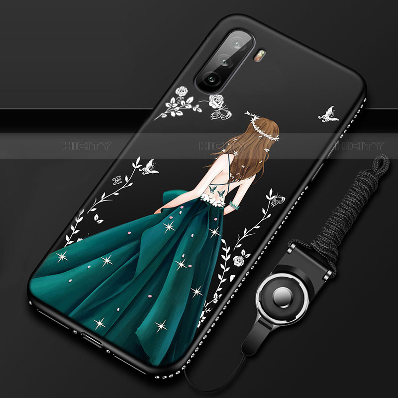 Custodia Silicone Gel Morbida Abito Ragazza Cover per Huawei Mate 40 Lite 5G