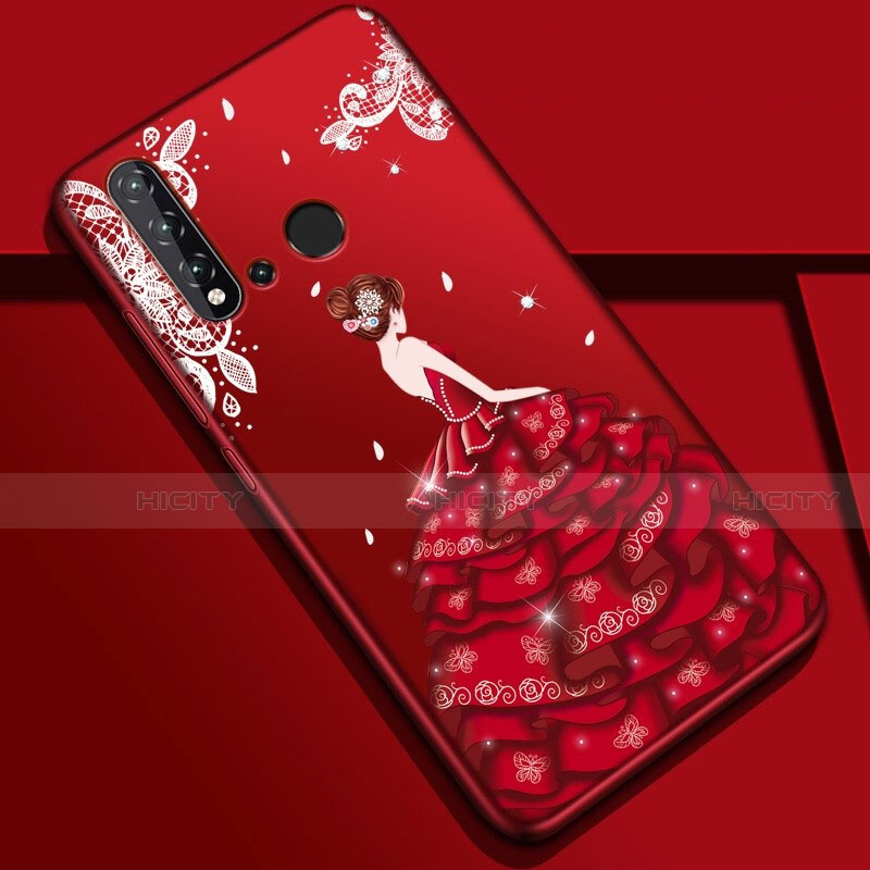 Custodia Silicone Gel Morbida Abito Ragazza Cover per Huawei Nova 5i