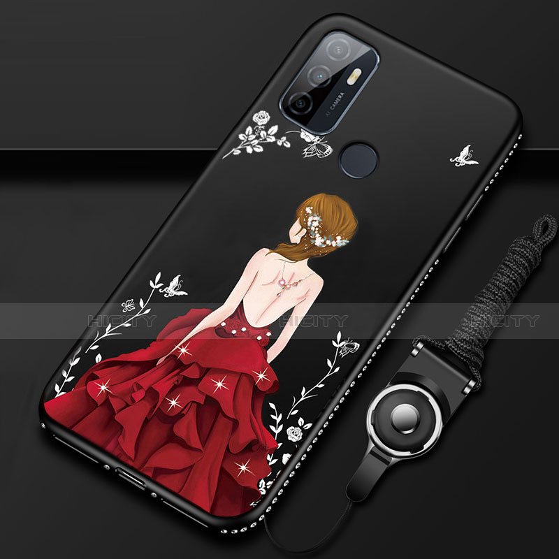 Custodia Silicone Gel Morbida Abito Ragazza Cover per Oppo A32