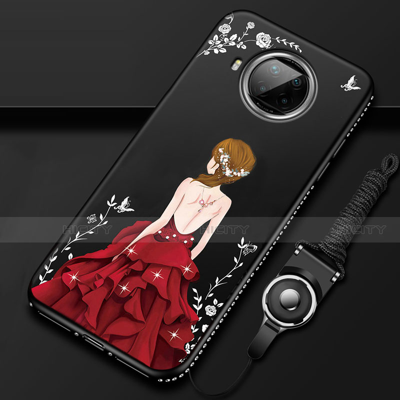 Custodia Silicone Gel Morbida Abito Ragazza Cover per Xiaomi Mi 10T Lite 5G