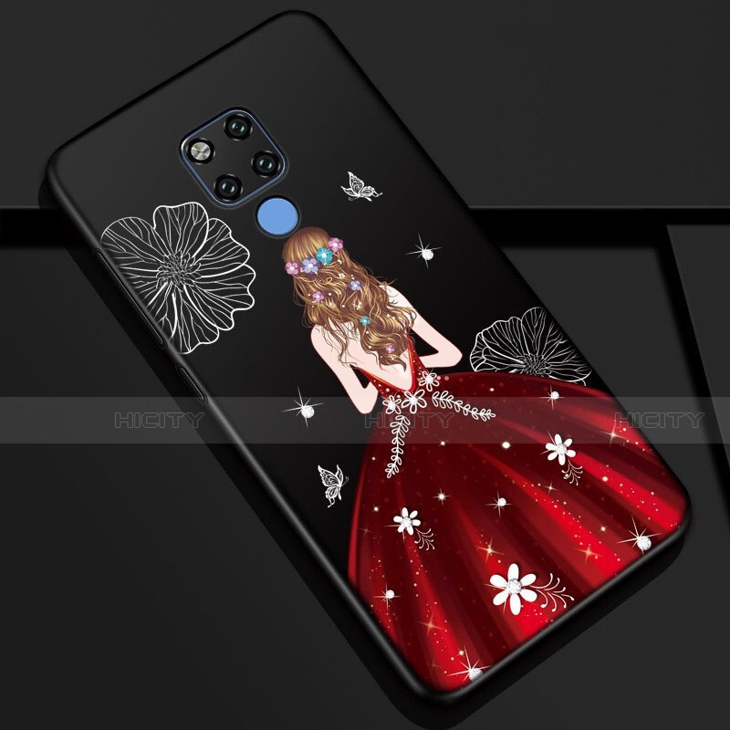 Custodia Silicone Gel Morbida Abito Ragazza Cover S01 per Huawei Mate 20 X 5G