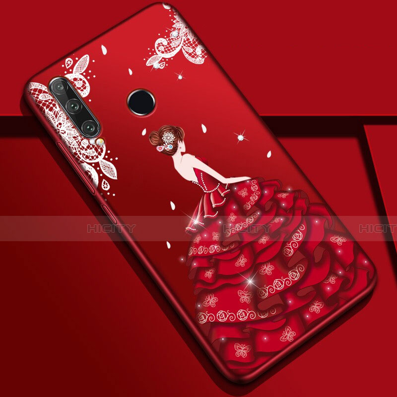 Custodia Silicone Gel Morbida Abito Ragazza Cover Z01 per Huawei Honor 20E Multicolore