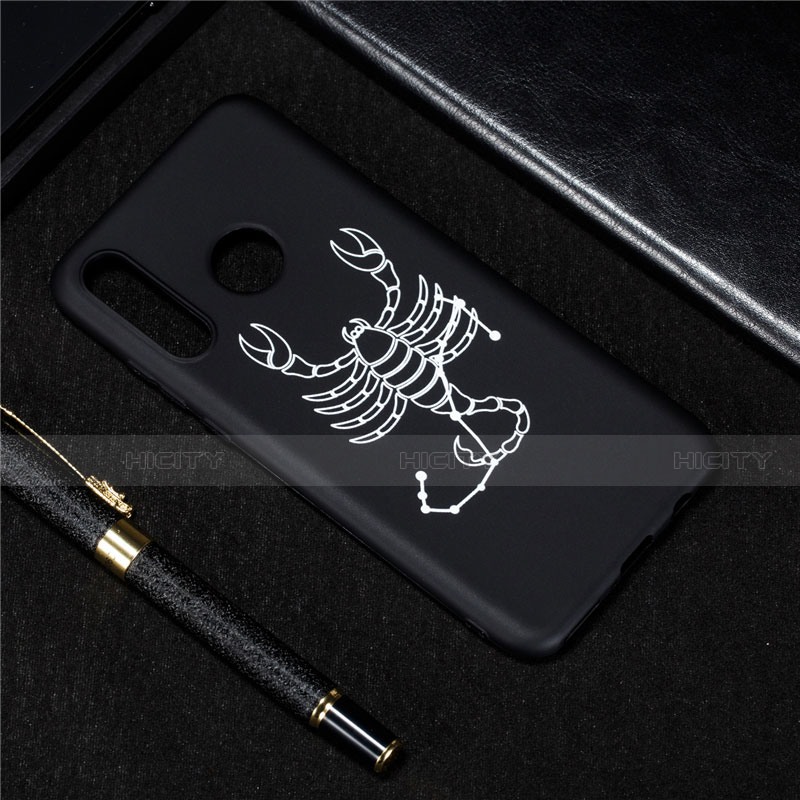 Custodia Silicone Gel Morbida Costellazione Cover S09 per Huawei P30 Lite XL Nero