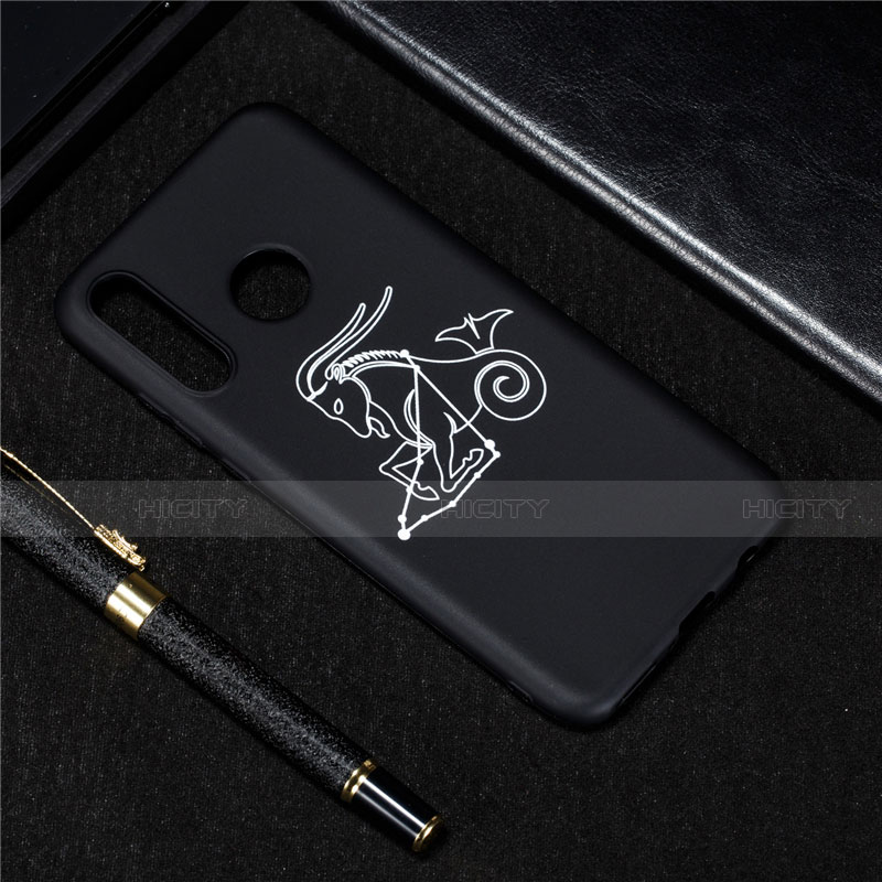 Custodia Silicone Gel Morbida Costellazione Cover S11 per Huawei P30 Lite Nero