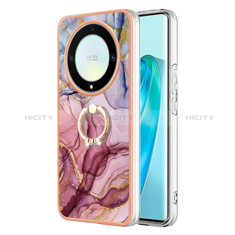 Custodia Silicone Gel Morbida Fantasia Modello Cover con Anello Supporto Y01B per Huawei Honor Magic5 Lite 5G