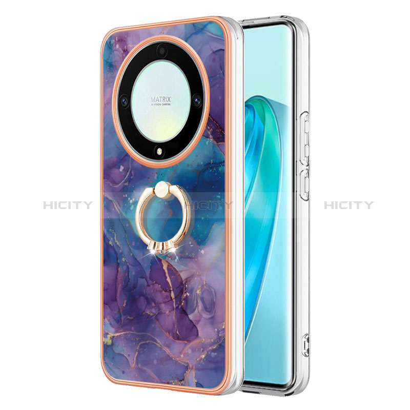 Custodia Silicone Gel Morbida Fantasia Modello Cover con Anello Supporto Y01B per Huawei Honor Magic5 Lite 5G