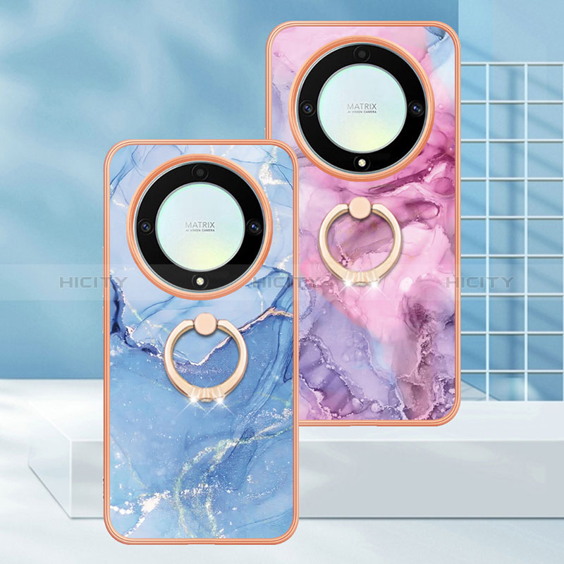 Custodia Silicone Gel Morbida Fantasia Modello Cover con Anello Supporto Y01B per Huawei Honor Magic5 Lite 5G