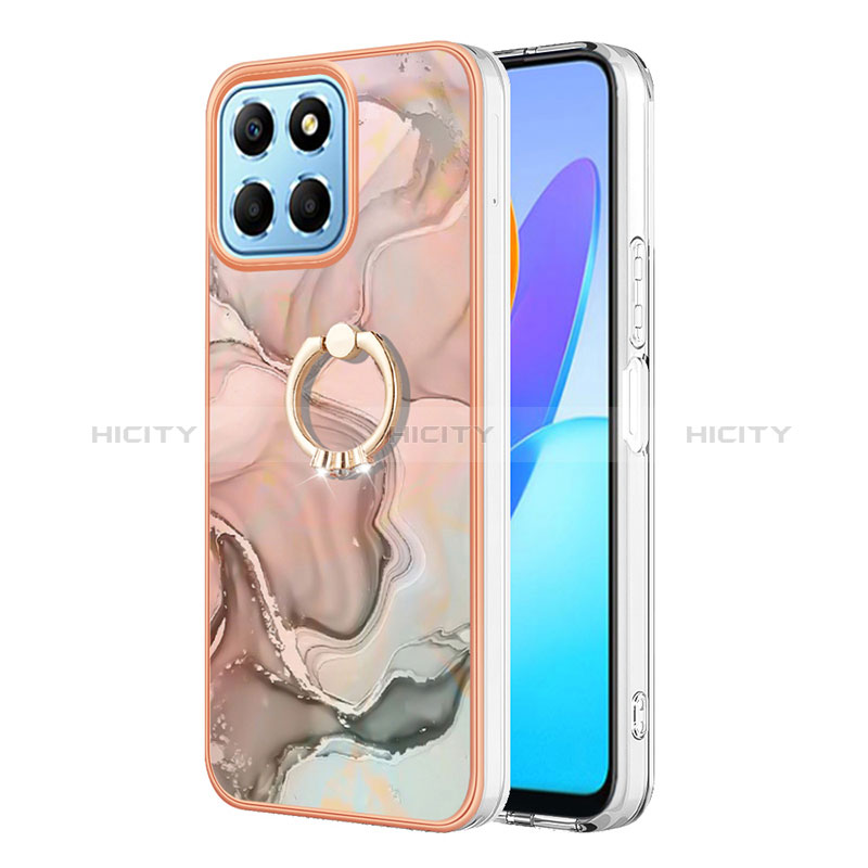 Custodia Silicone Gel Morbida Fantasia Modello Cover con Anello Supporto Y01B per Huawei Honor X6 5G