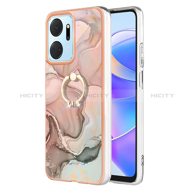 Custodia Silicone Gel Morbida Fantasia Modello Cover con Anello Supporto Y01B per Huawei Honor X7a