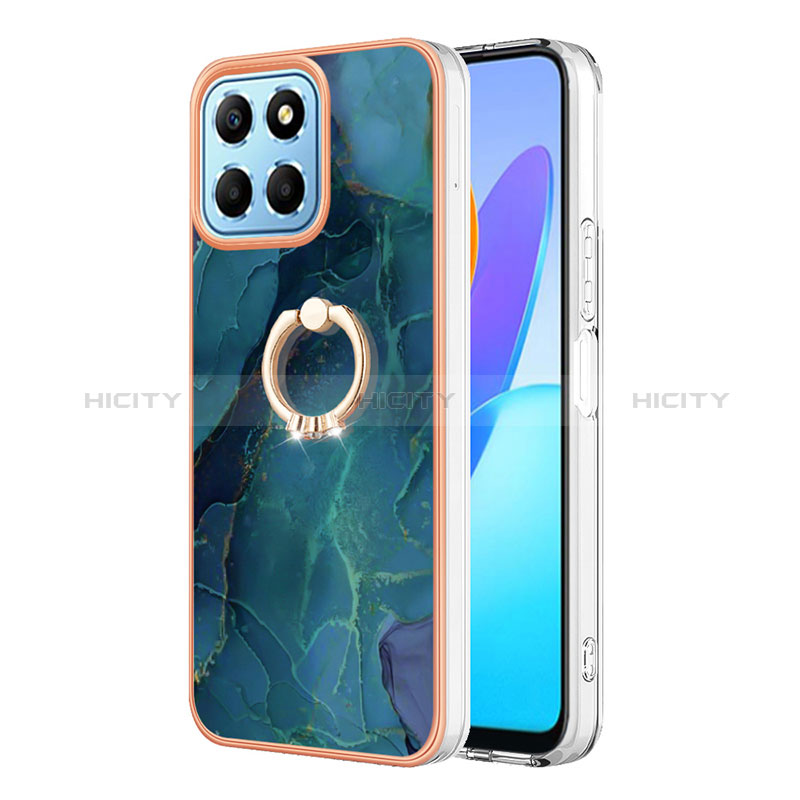 Custodia Silicone Gel Morbida Fantasia Modello Cover con Anello Supporto Y01B per Huawei Honor X8 5G