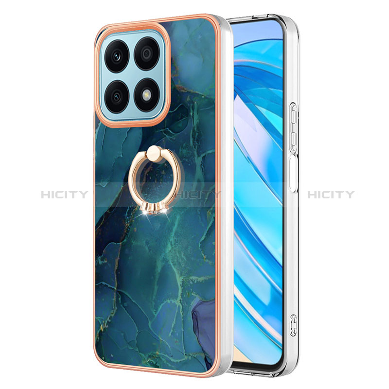 Custodia Silicone Gel Morbida Fantasia Modello Cover con Anello Supporto Y01B per Huawei Honor X8a 4G