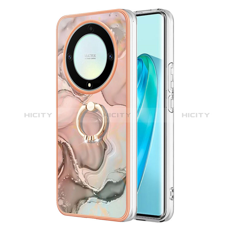 Custodia Silicone Gel Morbida Fantasia Modello Cover con Anello Supporto Y01B per Huawei Honor X9a 5G