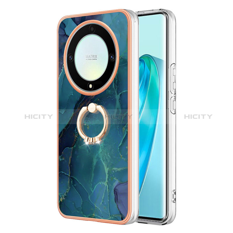 Custodia Silicone Gel Morbida Fantasia Modello Cover con Anello Supporto Y01B per Huawei Honor X9a 5G