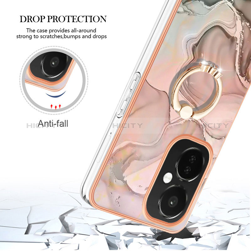 Custodia Silicone Gel Morbida Fantasia Modello Cover con Anello Supporto Y01B per OnePlus Nord CE 3 5G