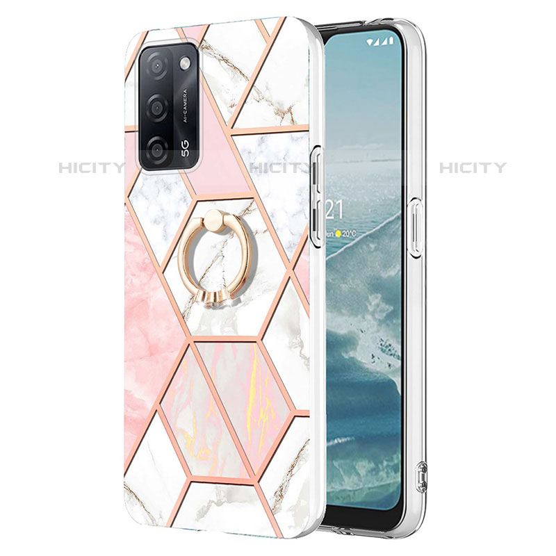 Custodia Silicone Gel Morbida Fantasia Modello Cover con Anello Supporto Y01B per Oppo A53s 5G