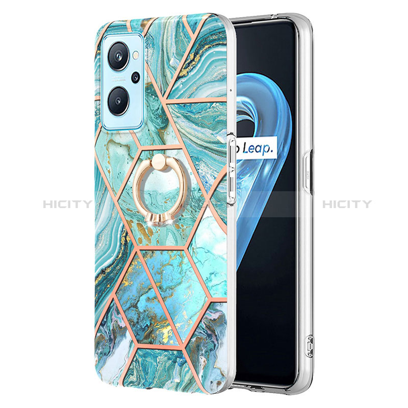 Custodia Silicone Gel Morbida Fantasia Modello Cover con Anello Supporto Y01B per Realme 9i 4G