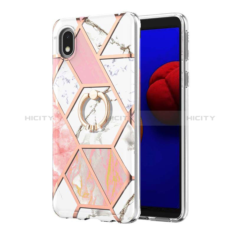 Custodia Silicone Gel Morbida Fantasia Modello Cover con Anello Supporto Y01B per Samsung Galaxy A01 Core