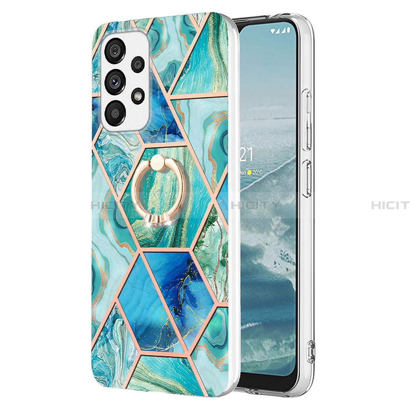 Custodia Silicone Gel Morbida Fantasia Modello Cover con Anello Supporto Y01B per Samsung Galaxy A13 4G