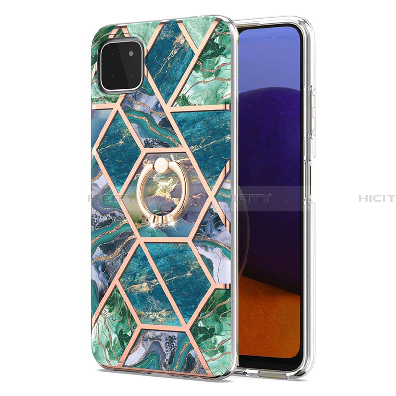 Custodia Silicone Gel Morbida Fantasia Modello Cover con Anello Supporto Y01B per Samsung Galaxy A22 5G